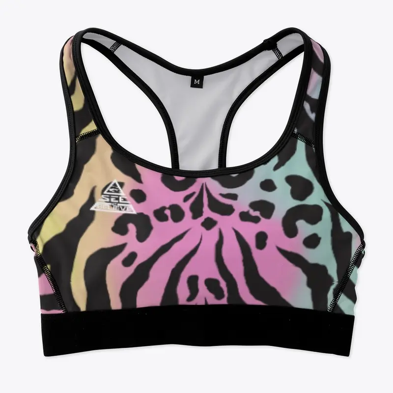 Rainbow Tiger Bodypaint Sports Bra